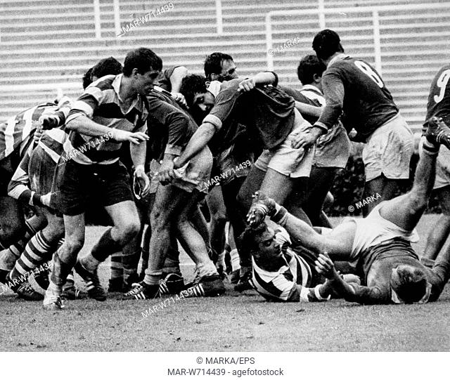 partenope rugby contro cus roma, finale di campionato, 15 maggio 1966