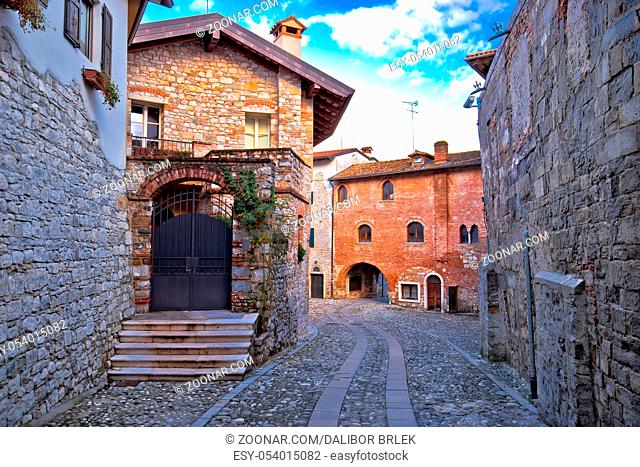 Stone street and architecture of Cividale del Friuli, Friuli-Venezia Giulia region of Italy