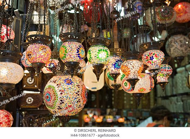 Colorful Lamps, Grand Bazaar Kapali Carsi, city, t