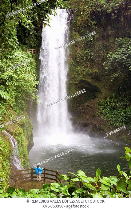 Costa Rica, Alajuela, Vara Blanca La Paz Waterfalls Garden White Magic waterfall