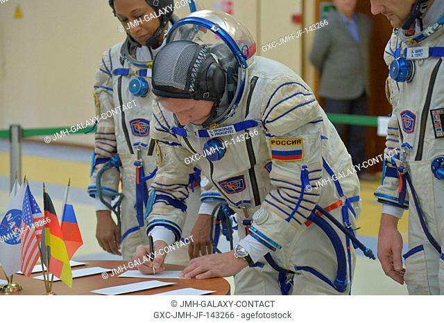 At the Gagarin Cosmonaut Training Center in Star City, Russia, Expedition 54-55 backup crewmember Sergey Prokopyev of the Russian Federal Space Agency...