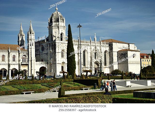The Jeronimos Monastery - Mosteiro da Santa Maria de Belém - located in the Belem district of Lisbon, Portugal. Europe
