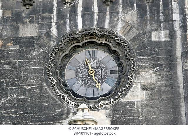 Church, St. Stephan, old Clock, Vienna, Austria