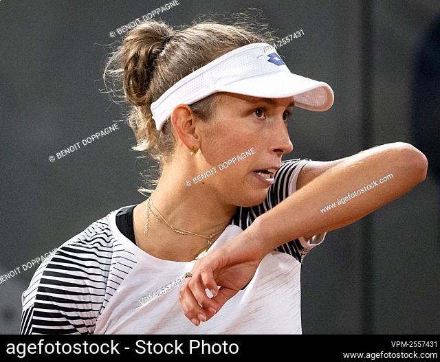 Belgian Elise Mertens looks dejected during the match between Belgian Mertens (WTA 20) and French Garcia (WTA 45), in the third round of the women's singles...