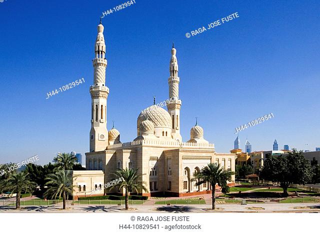 United Arab Emirates, Asia, Middle East, Arabia, East, UAE, Dubai town, city, Jumeirah mosque, building, construction