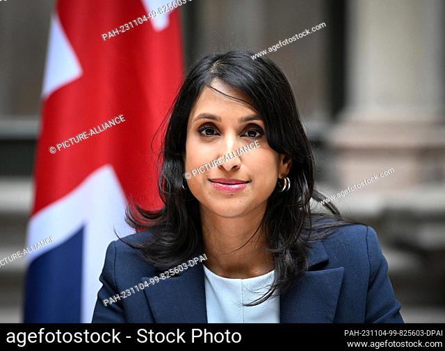 03 November 2023, Great Britain, London: UK Energy Minister Claire Coutinho before signing an energy and climate cooperation agreement with German Economics...
