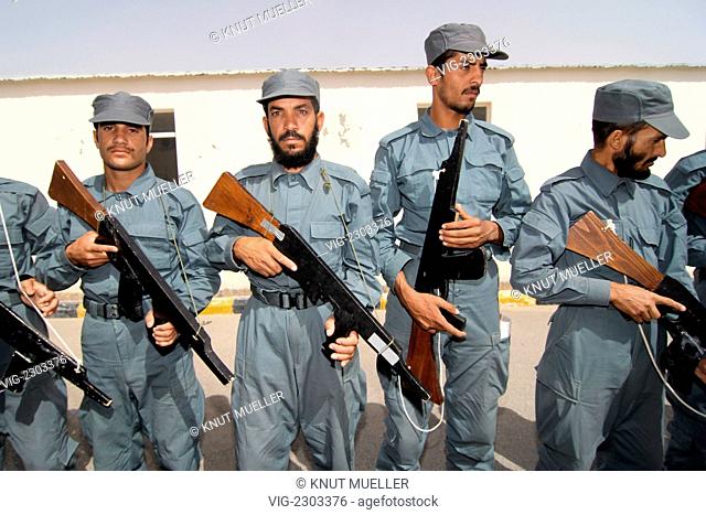 AFG, Afghanistan, Mazar-e-Sharif, afghanische Polizeirekruten im German Police Training Centre, PTC.| - Mazar-e-Sharif, Kunduz, Afghanistan, 08/09/2010