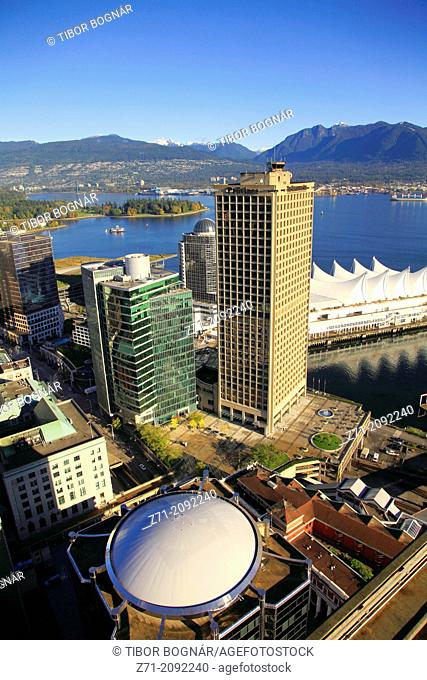 Canada, British Columbia, Vancouver, Coal Harbor and Canada Place