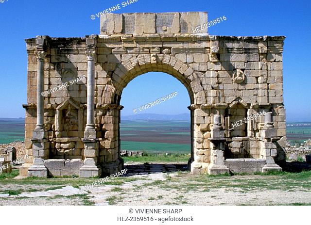 Triumphal arch, Volubilis, Morocco