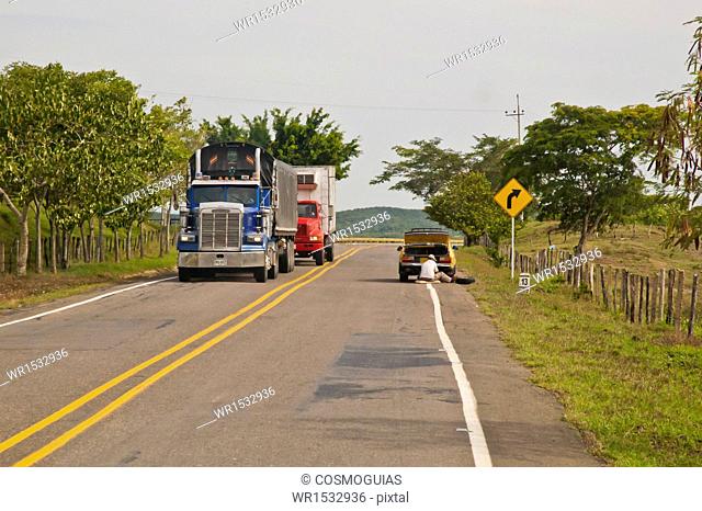 Trucks on the Road Cordoba, Colombia