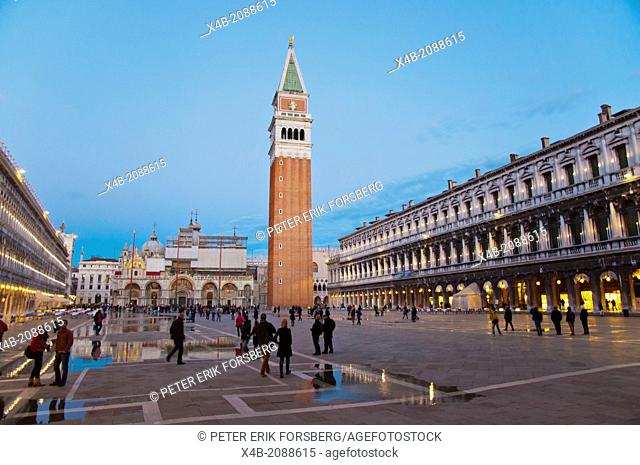Piazza San Marco St Mark's Square Venice the Veneto Italy Europe
