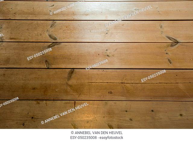 Wood Texture, Wooden Plank Grain Background, Desk in Perspective Close Up, Striped Timber, Old Table or Floor Board close-up