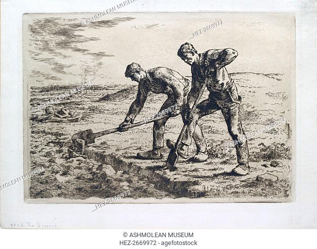 The Diggers, 1855-1856. Artist: Jean Francois Millet