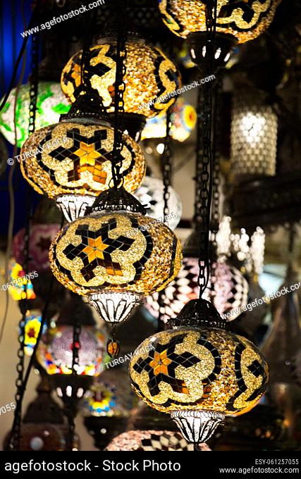 Mosaic Ottoman lamps from Grand Bazaar in Istanbul