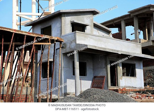 House under construction ; Talegaon; Pune; Maharashtra; India; Property Release Yes