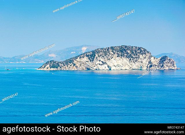 Marathonisi Island in Zakynthos, Greece