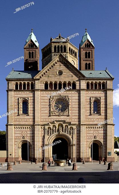 Speyer Cathedral, Imperial Cathedral Basilica of the Assumption and St. Stephen, Speyer, Upper Rhine, Rhineland-Palatinate, Germany, Europe