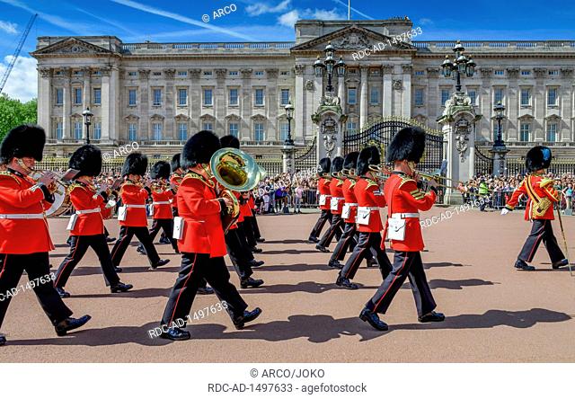 Band, Changing of the guards, Buckingham Palace, London, England, Grossbritannien