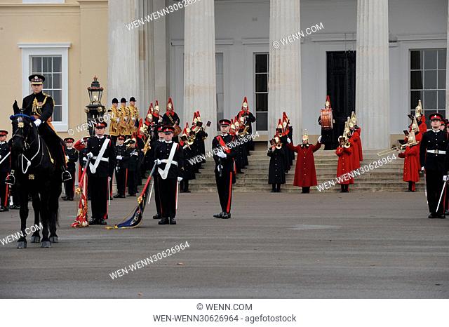 Camilla, Duchess of Cornwall attends The Sovereign's Parade at Royal Military Academy Sandhurs Featuring: Officer Cadets Where: Camberley