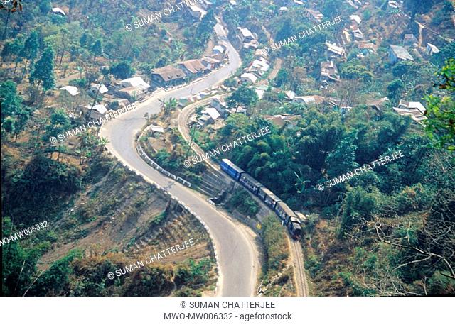 A view from Tindharia Railway Station Darjeeling Himalayan Railways has been awarded UNESCO Heritage award in 1999 India