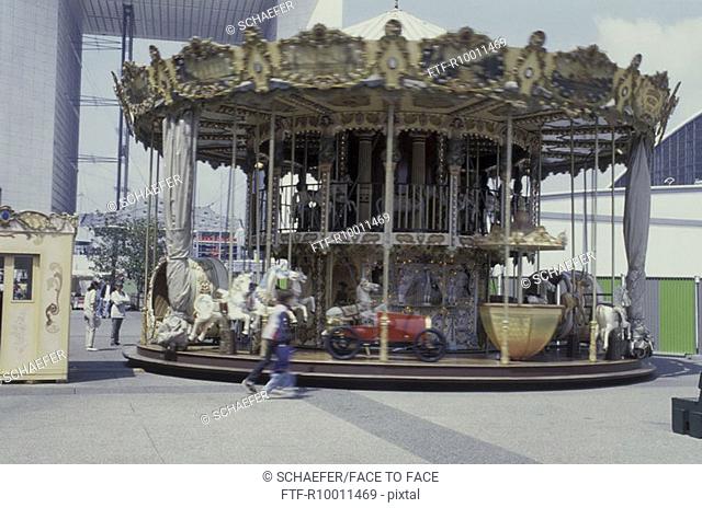 Carousel, Carrousel, Grand Arche de la Defence, Paris, France