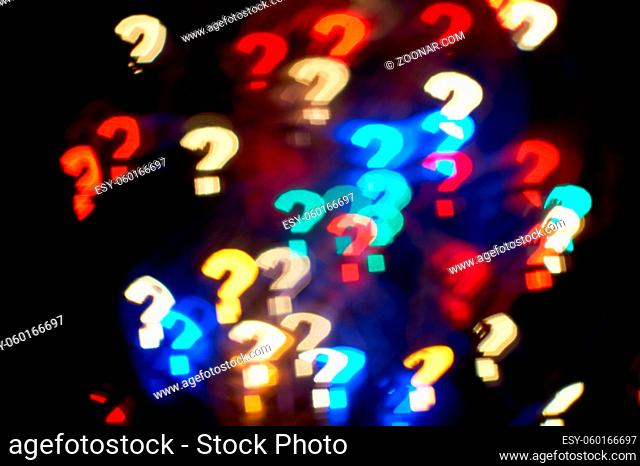 colorful question mark symbol bokeh photo ideal as a background