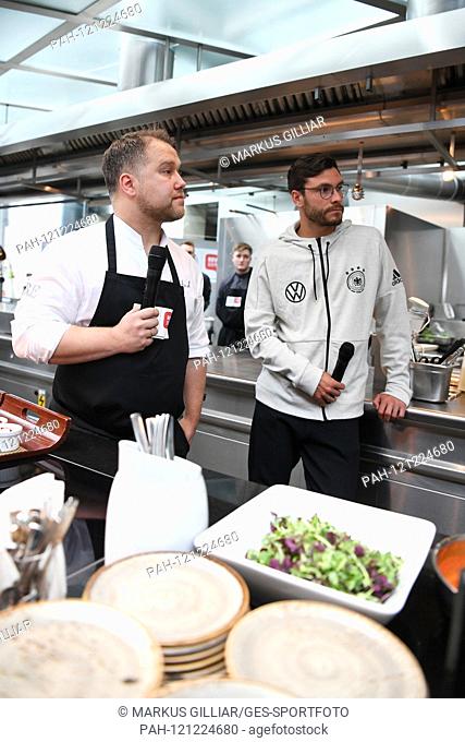 Anton Schmaus (DFB chef) and Jonas Hector (Germany). GES / Football / Press Conference / PK of the German national football team with REWE in Mainz, 10