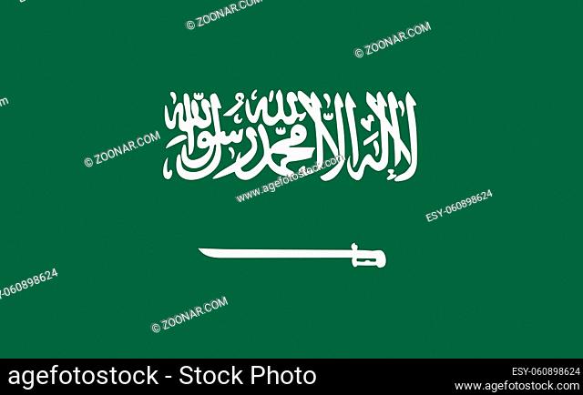 Saudi Arabia national flag in exact proportions - Vector illustration