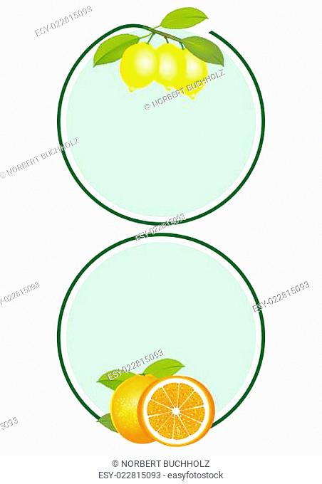 Zitronen Orangen Label