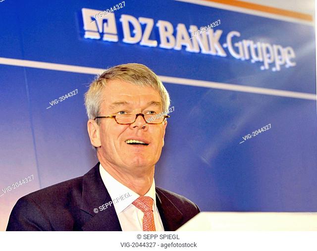 Germany, Frankfurt, 03.03.2010 Wolfgang KIRSCH, Chairman of the Board, of the DZ-Bank-Group, during the press conference - FRANKFURT, GERMANY, 03/03/2010