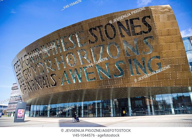 Wales Millennium Centre. Canolfan Mileniwm Cymru. Home of Welsh National Opera. WNO. Cardiff Bay. Cardiff. Caerdydd. Wales. UK