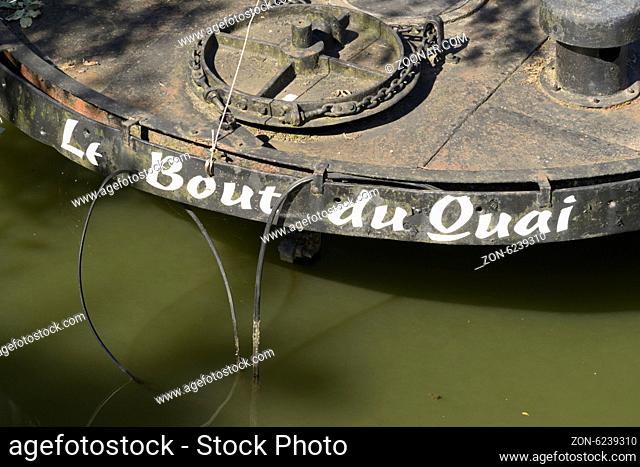 Boote auf dem Fluss Erdre in Nantes: Detail: Le Bout du Quai, Foto: Robert B. Fishman, 2.9.2014