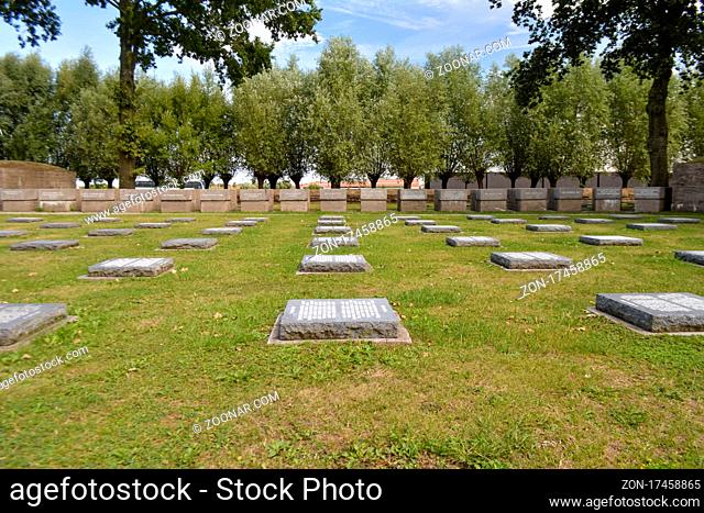 Langemark, Belgium, August 2018, German war cemetery Deutscher Soldatenfriedhof