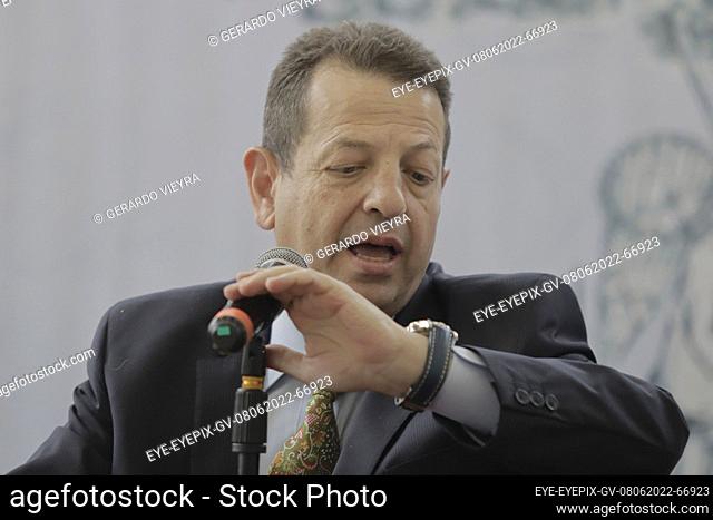 Jun 8, 2022, Mexico City, Mexico: Secretary of Economic Development of Mexico City Fadlala Akabani, talks during a news conference to promote  the 16th Fish and...