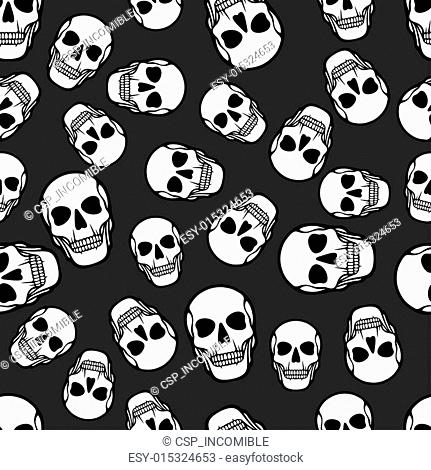 Seamless pattern with skulls