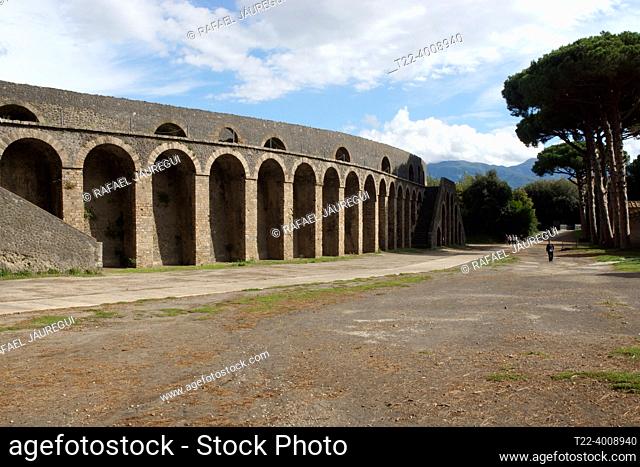 Pompeii (Italy). Roman amphitheater in the city of Pompeii