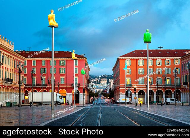 Massena Place in the Morning, Nice, France
