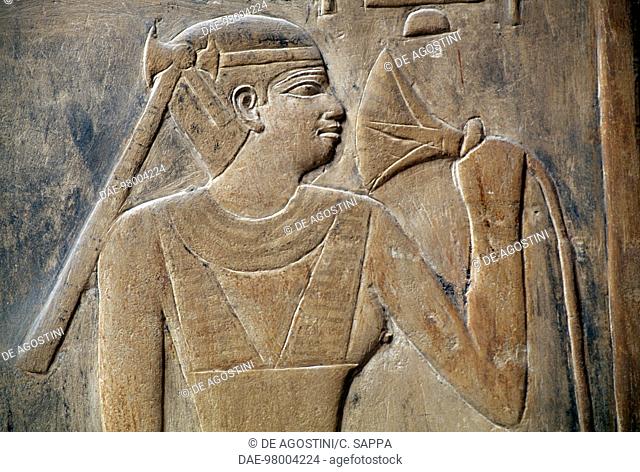 Painted relief, Mastaba of Mereruka, 2340 BC, Necropolis of Saqqara, Memphis (UNESCO World Heritage List, 1979), Egypt. Egyptian civilisation, Old Kingdom