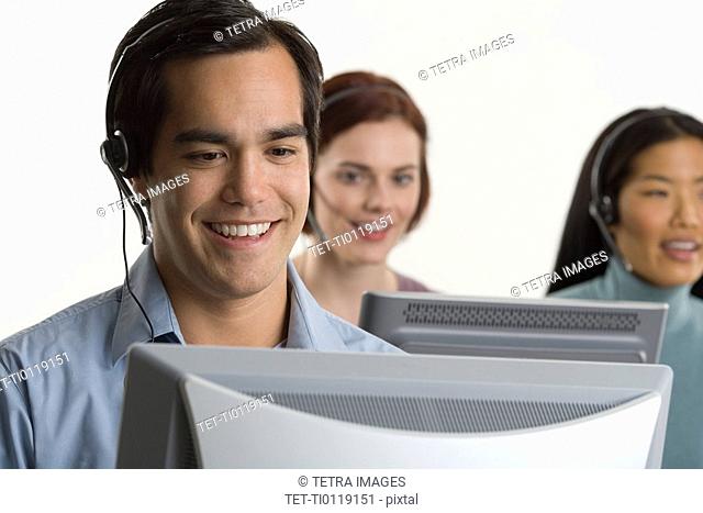 Phone operators using headsets