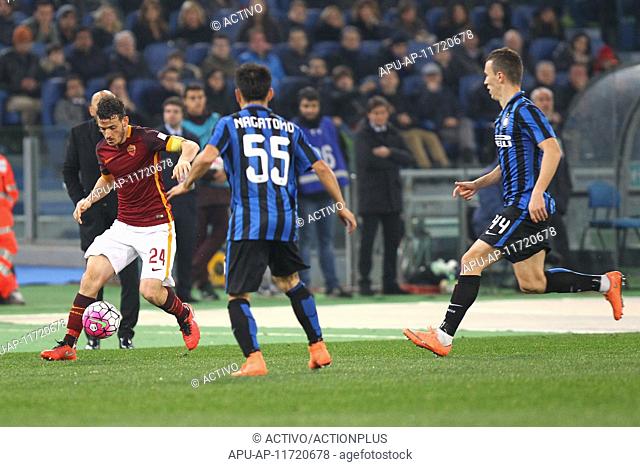 2016 Serie A Football League Roma v Inter Mar 19th. 19.03.2016. Stadium Olimpico, Rome, Italy. Serie A football league. AS Roma versus Inter Milan