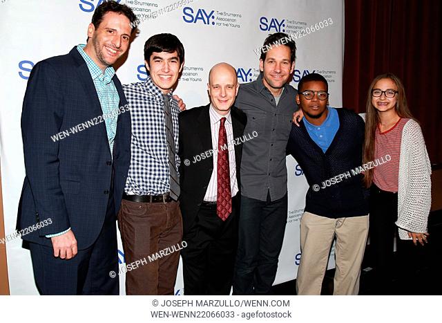 Third Annual SAY all-star bowling benefit held at Lucky Strike Lanes - Arrivals Featuring: Taro Alexander, Paul Rudd, SAY staff Where: New York, New York