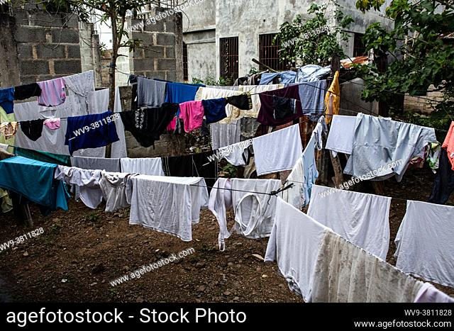 hanging clothes, province of Hato mayor, Dominican Republic