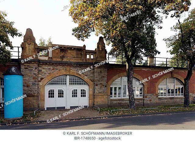 Disused Suedbahnhof railway station, built in 1908, Krefeld, North Rhine-Westphalia, Germany, Europe