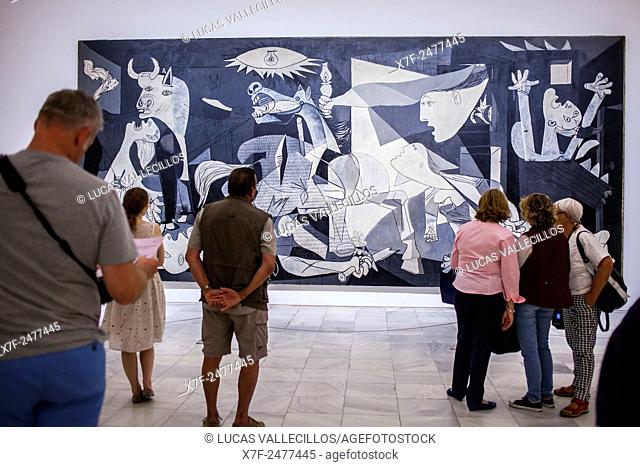 The 'Guernica' painting by Picasso, Reina Sofia National Art Museum, Madrid, Spain