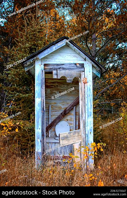Dilapidated Outhouse in the Rural Wisconsin Countryside