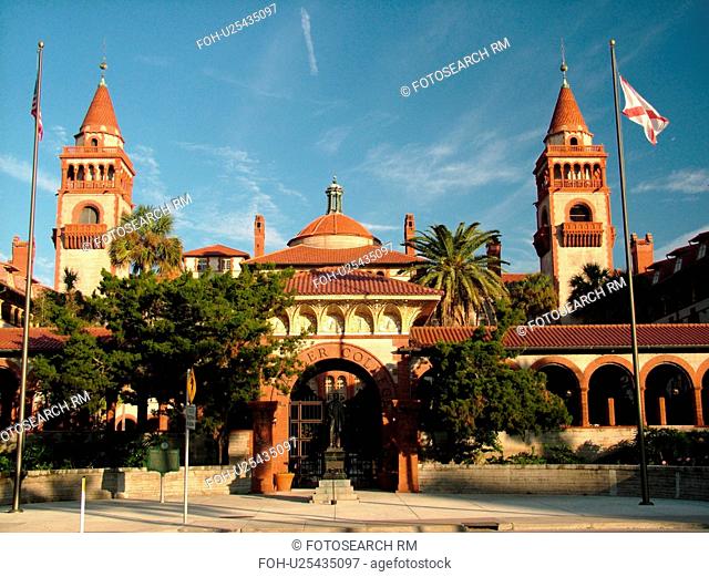 St. Augustine, FL, Florida, The Old City, Flagler College, former Hotel Ponce de Leon ca.1888, Spanish Renaissance architecture