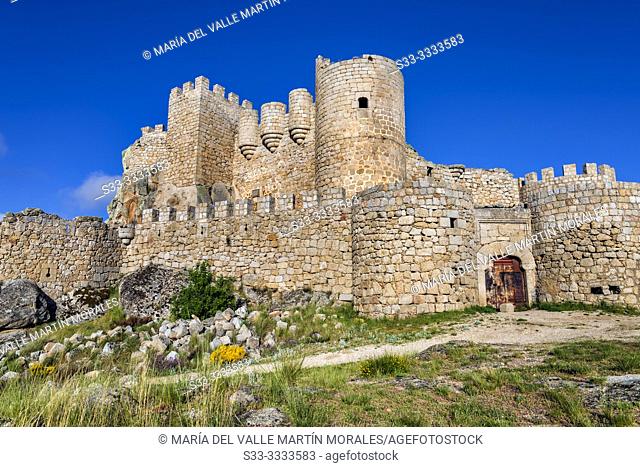 Manqueospese medieval castle at Sierra Paramera in Sotalvo. Avila. Spain. Europe