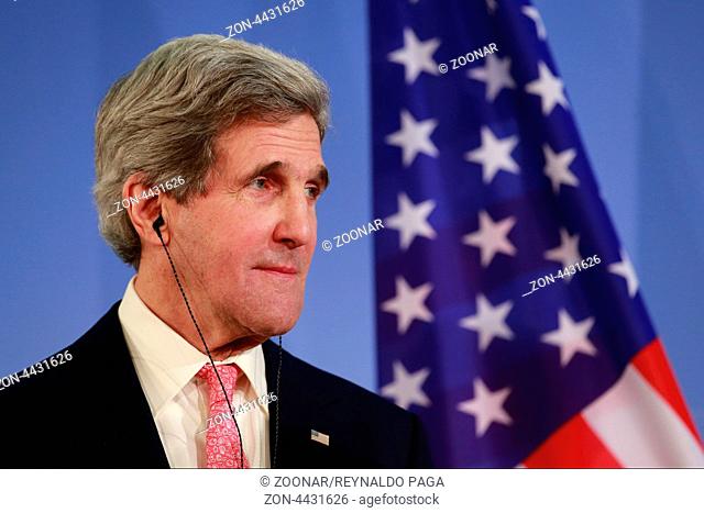 Berlin, 26 February 2013. Press statements after the meeting between the U.S. Secretary of state John Kerry and the German Foreign Minister Guido Westerwelle in...