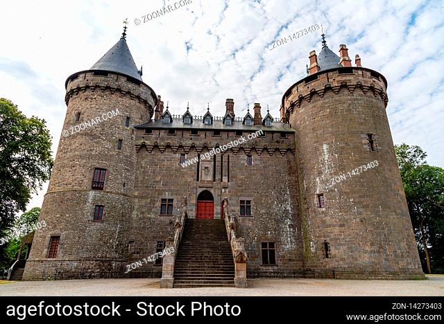 Combourg, France - July 27, 2018: The medieval castle of Combourg French Brittany