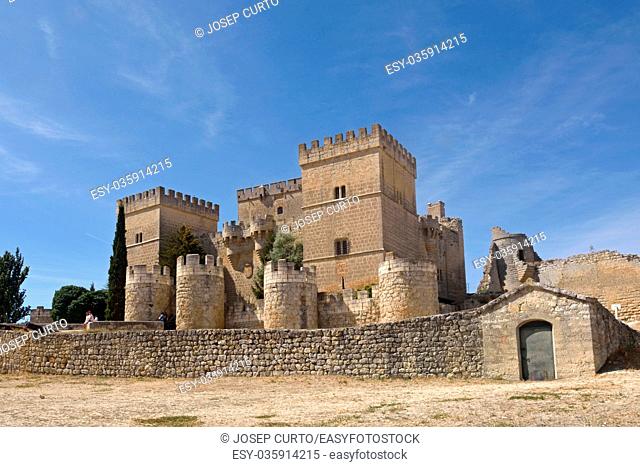 Castle of Ampudia, Tierra de Campos region, Palencia province, Castilla y Leon, Spain